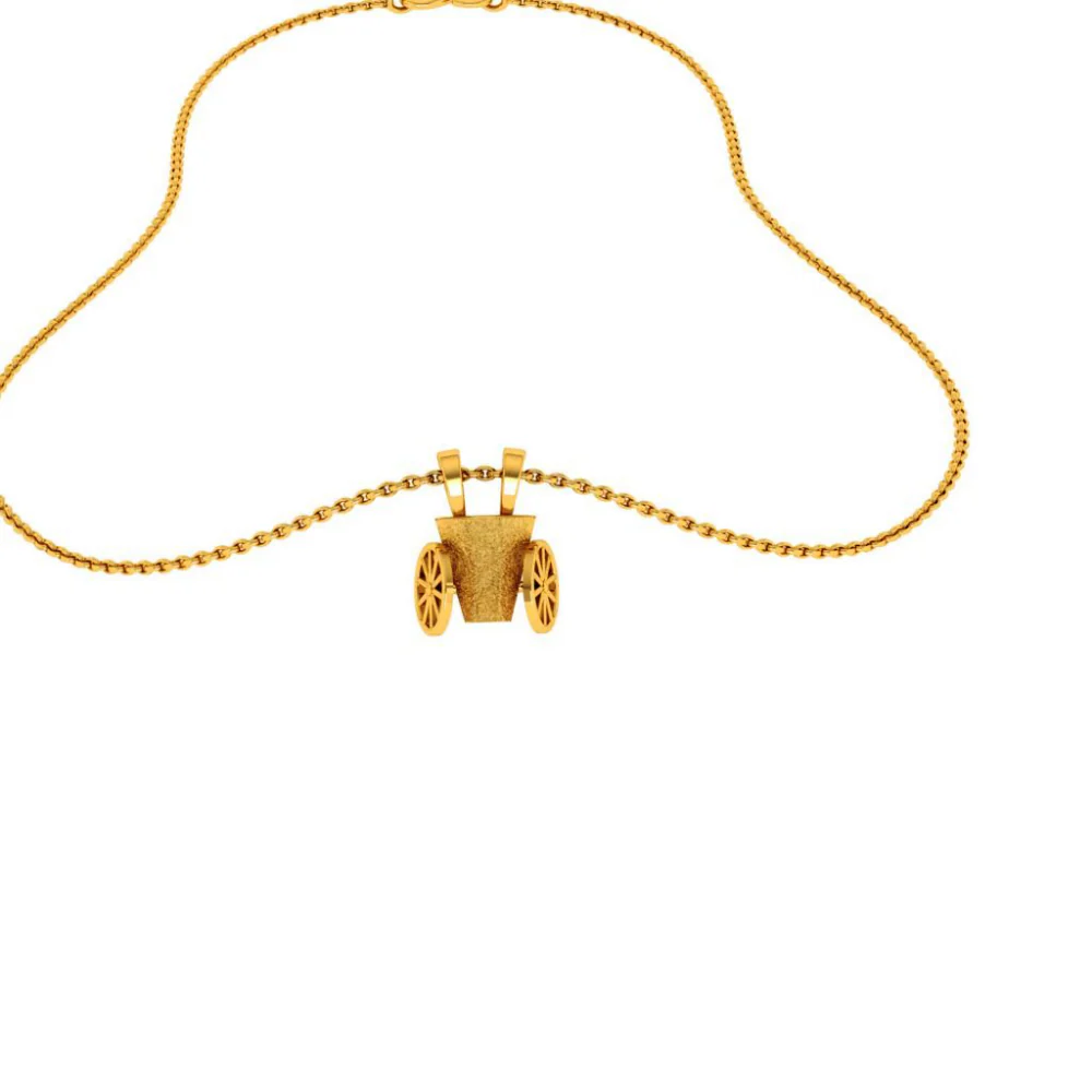 14KT (585) Yellow Gold Pendant For Woman - Image 3