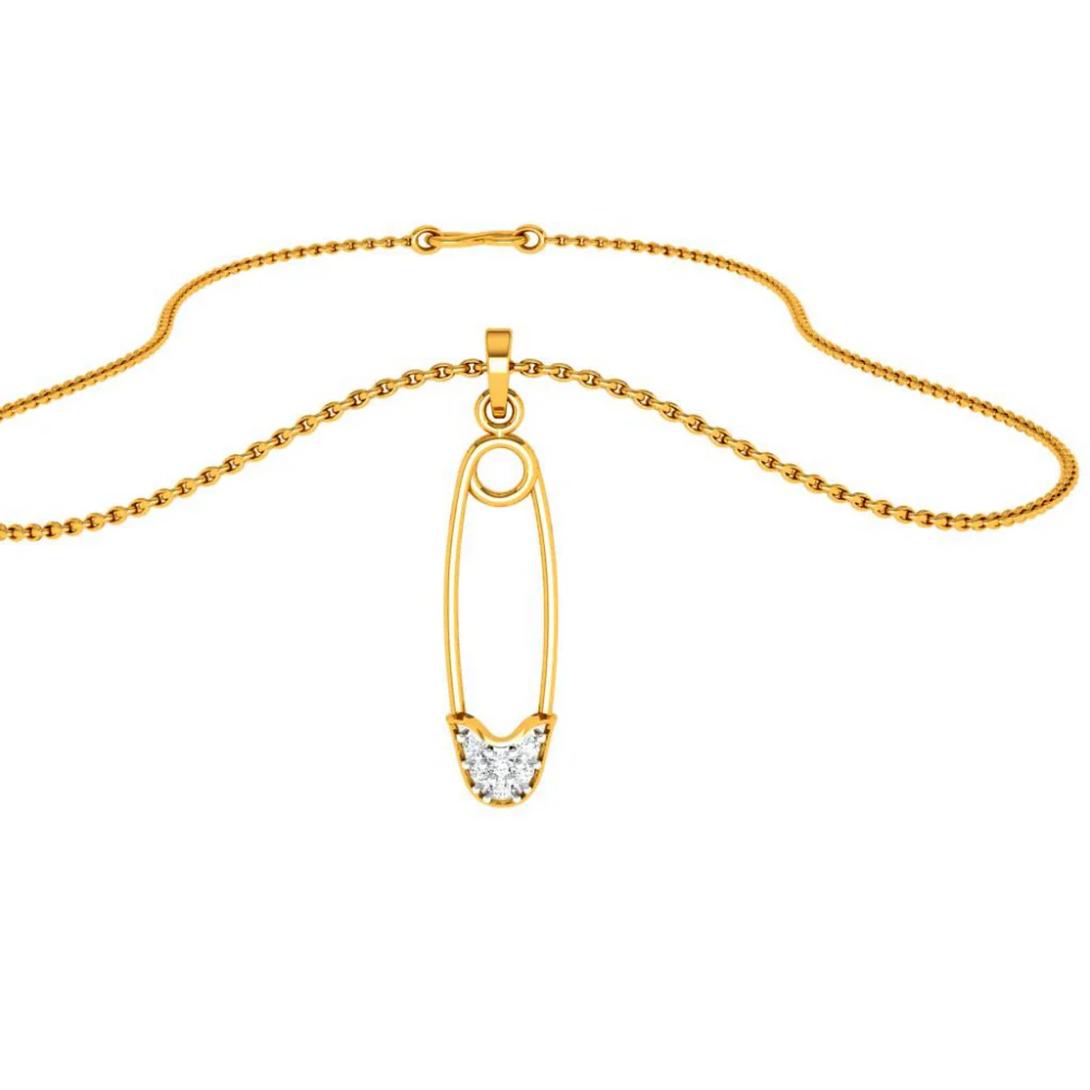 14KT (585) Yellow Gold Pendant For Woman - Image 7