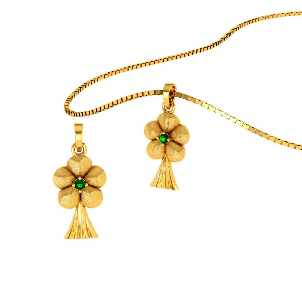 14KT (585) Yellow Gold Pendant For Woman - Image 5