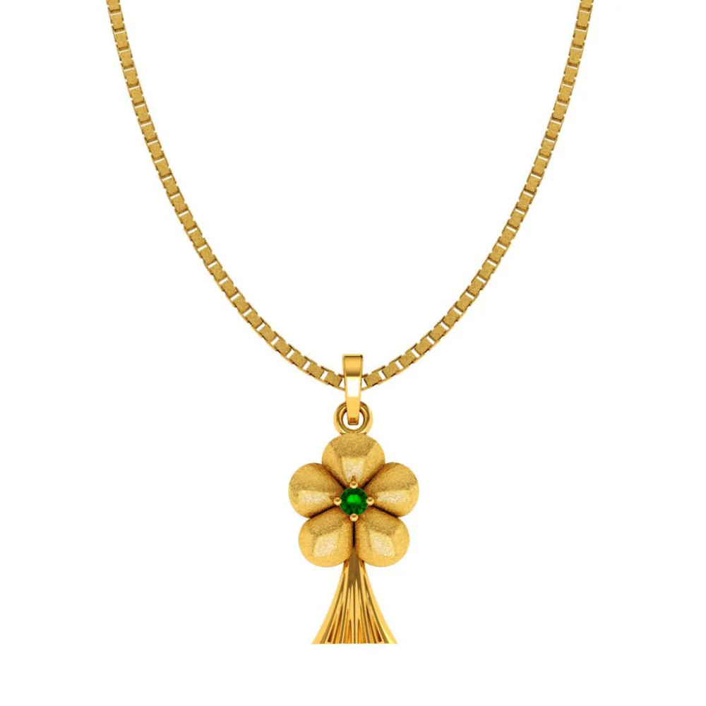 14KT (585) Yellow Gold Pendant For Woman - Image 6
