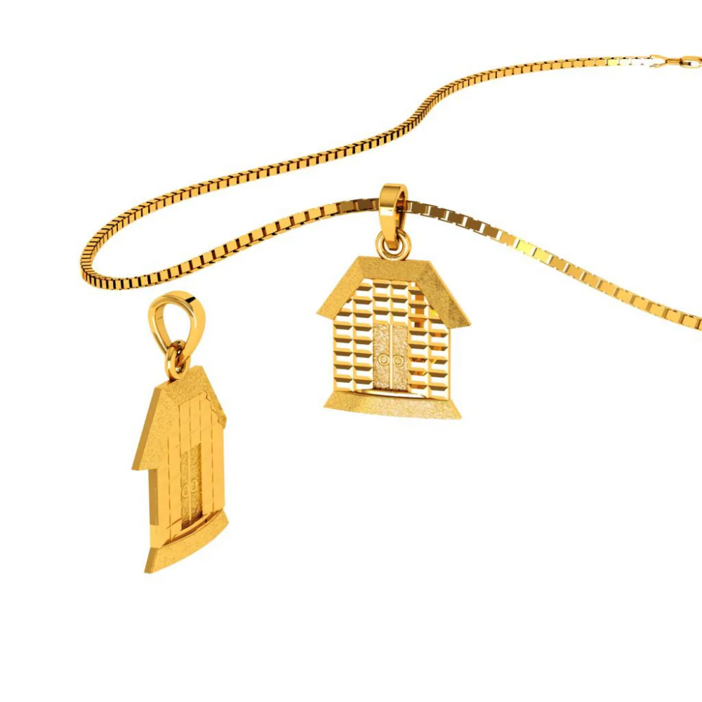 14KT (585) Yellow Gold Pendant For Woman - Image 5