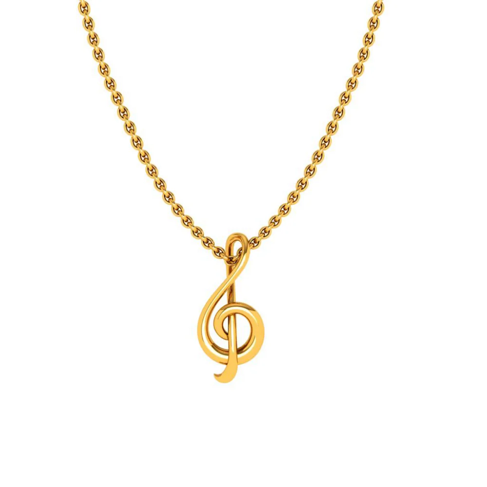 14KT (585) Yellow Gold Pendant For Woman - Image 3