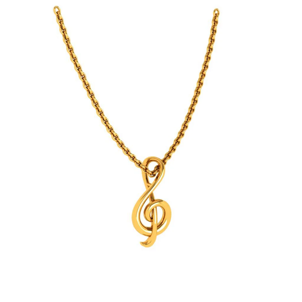 14KT (585) Yellow Gold Pendant For Woman - Image 4