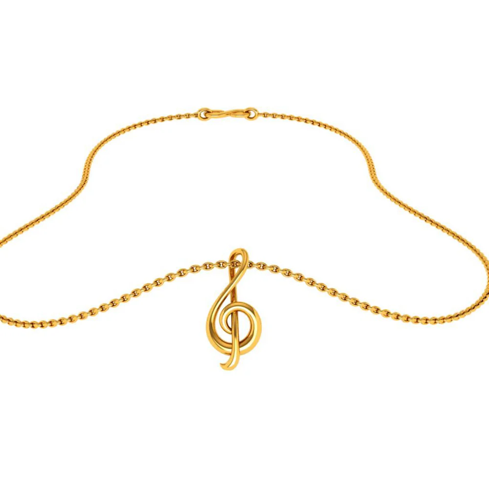 14KT (585) Yellow Gold Pendant For Woman - Image 5