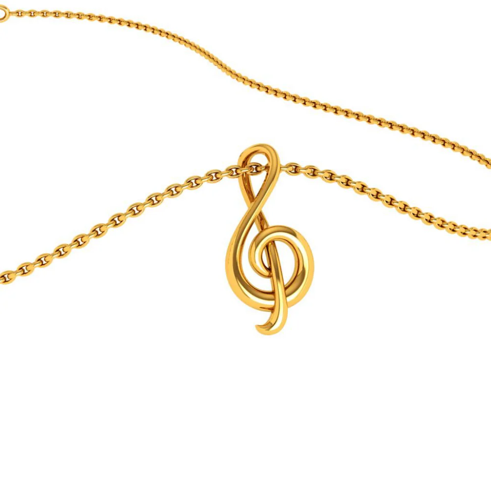 14KT (585) Yellow Gold Pendant For Woman - Image 6