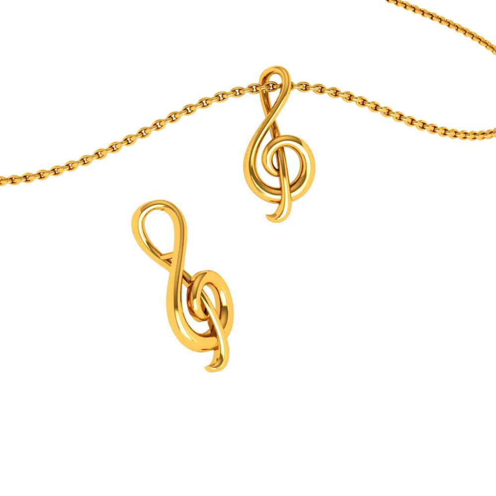 14KT (585) Yellow Gold Pendant For Woman - Image 7
