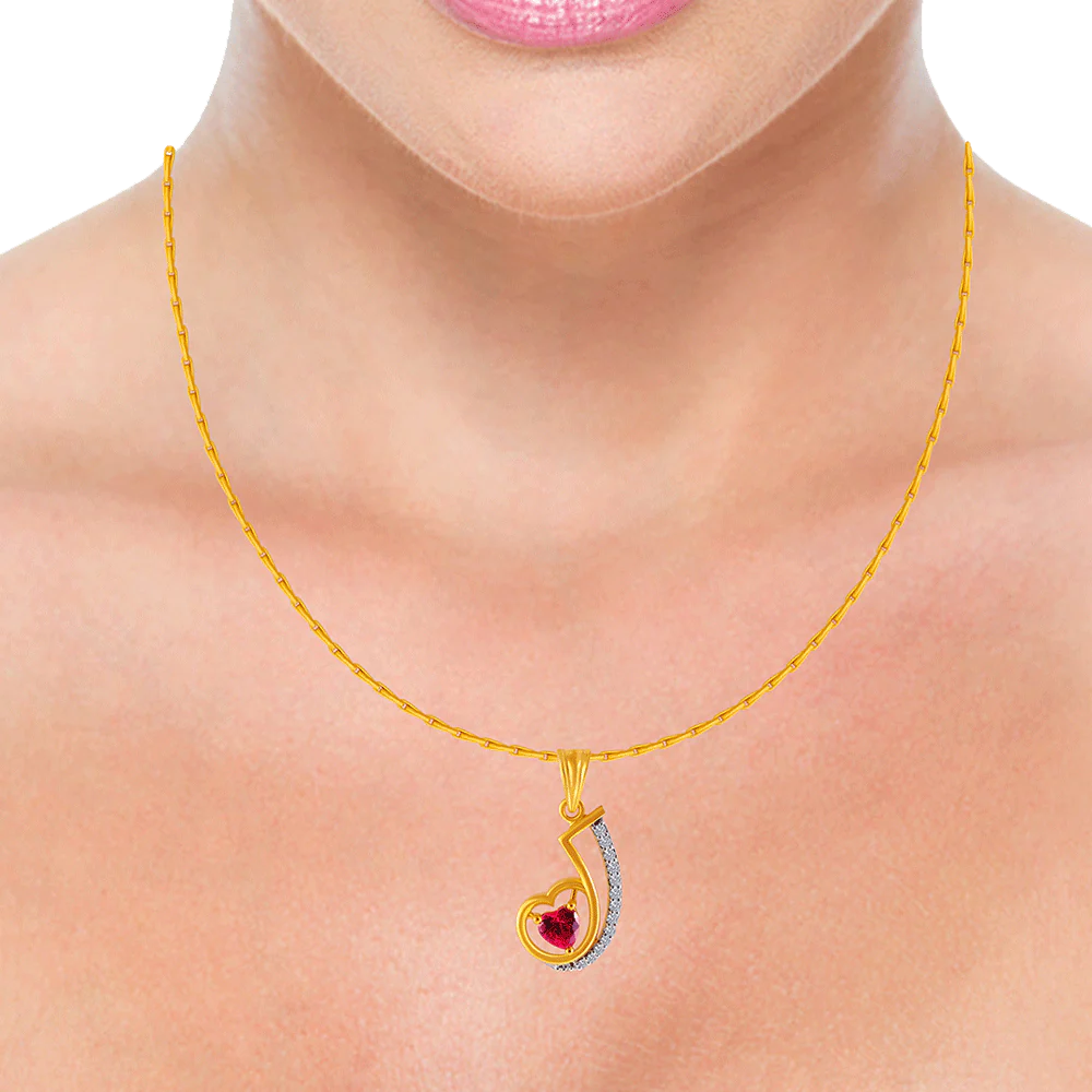 14KT (585) Yellow Gold Pendant For Women - Image 2
