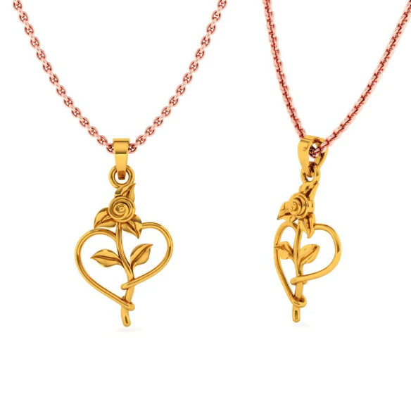 14KT (585) Yellow Gold Pendant For Women - Image 2