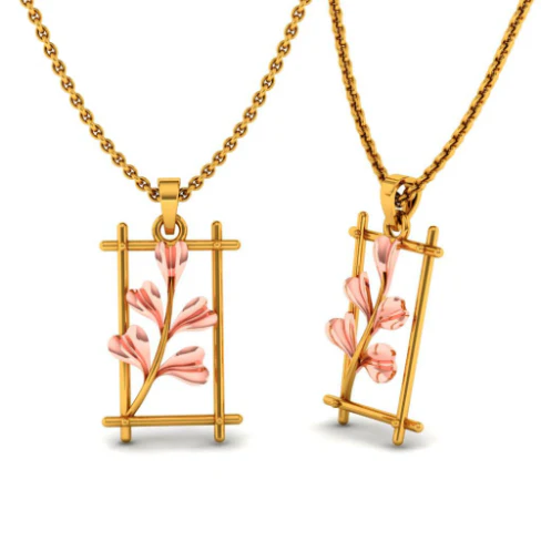 14KT (585) Yellow Gold Pendant For Women - Image 2