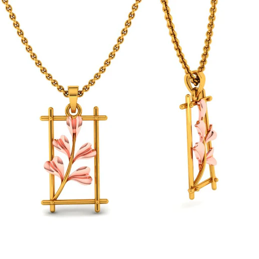 14KT (585) Yellow Gold Pendant For Women - Image 3