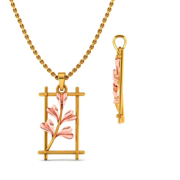 14KT (585) Yellow Gold Pendant For Women - Image 4
