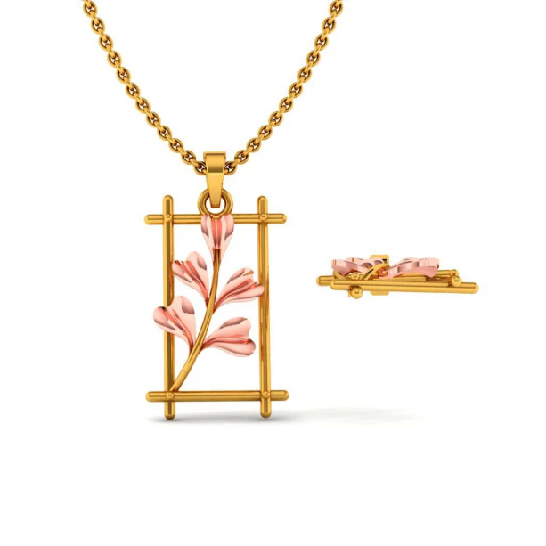 14KT (585) Yellow Gold Pendant For Women - Image 6