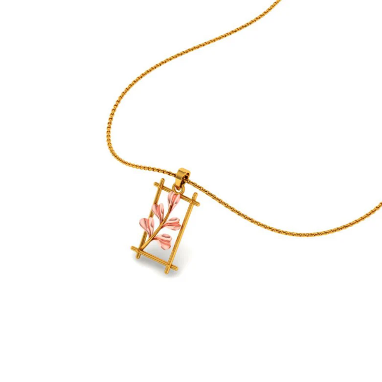 14KT (585) Yellow Gold Pendant For Women - Image 8