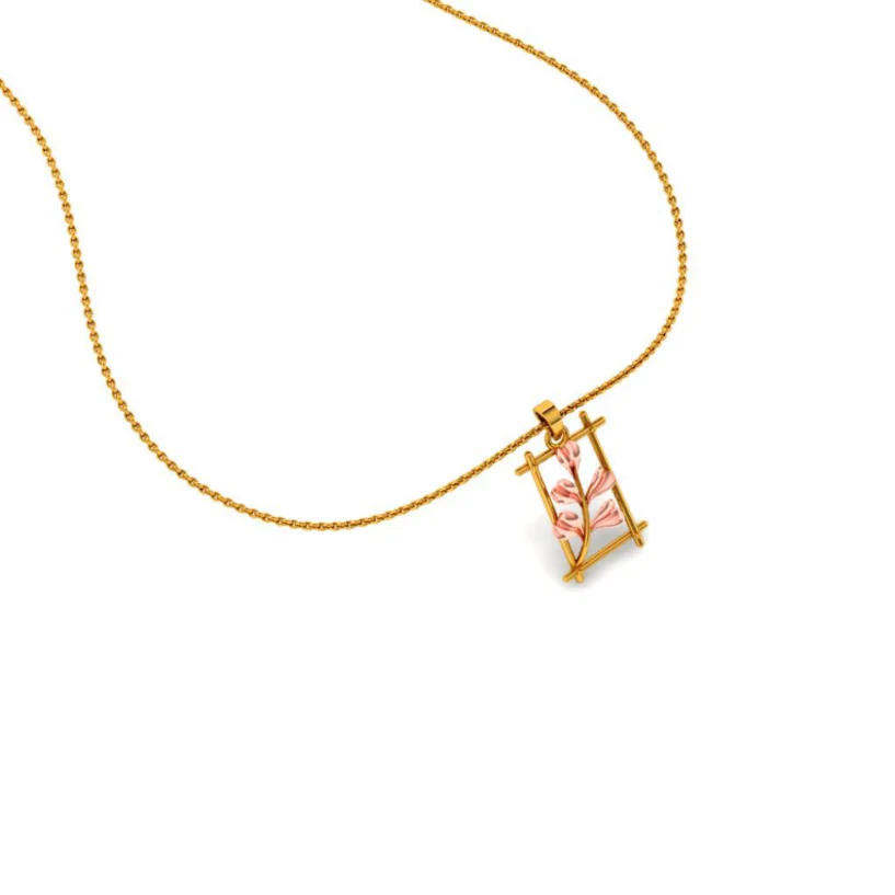 14KT (585) Yellow Gold Pendant For Women - Image 9