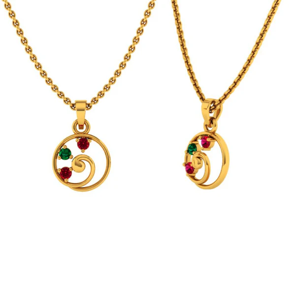 14KT (585) Yellow Gold Pendant For Women - Image 2