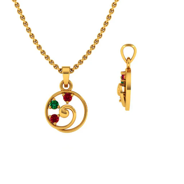 14KT (585) Yellow Gold Pendant For Women - Image 4