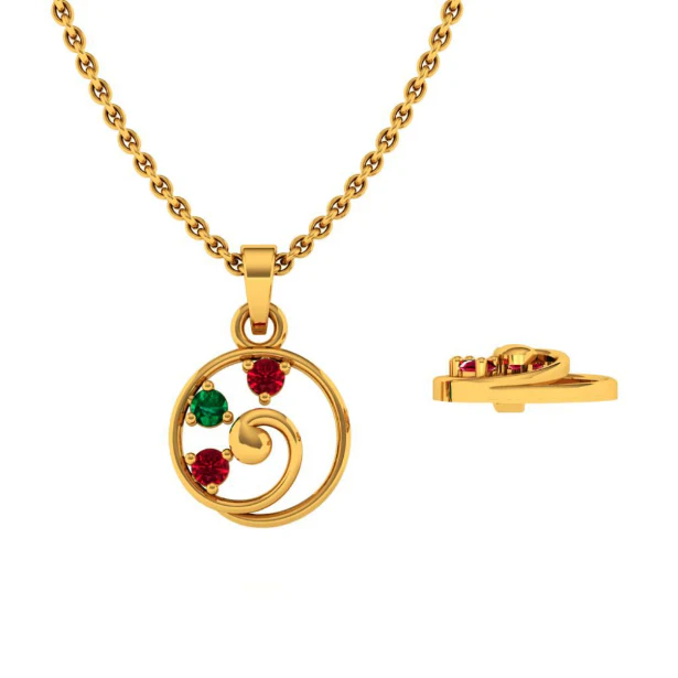 14KT (585) Yellow Gold Pendant For Women - Image 5