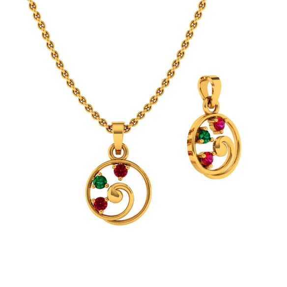 14KT (585) Yellow Gold Pendant For Women - Image 6