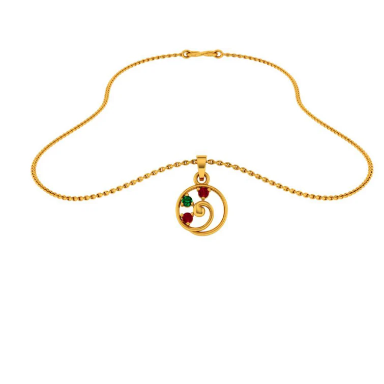 14KT (585) Yellow Gold Pendant For Women - Image 7