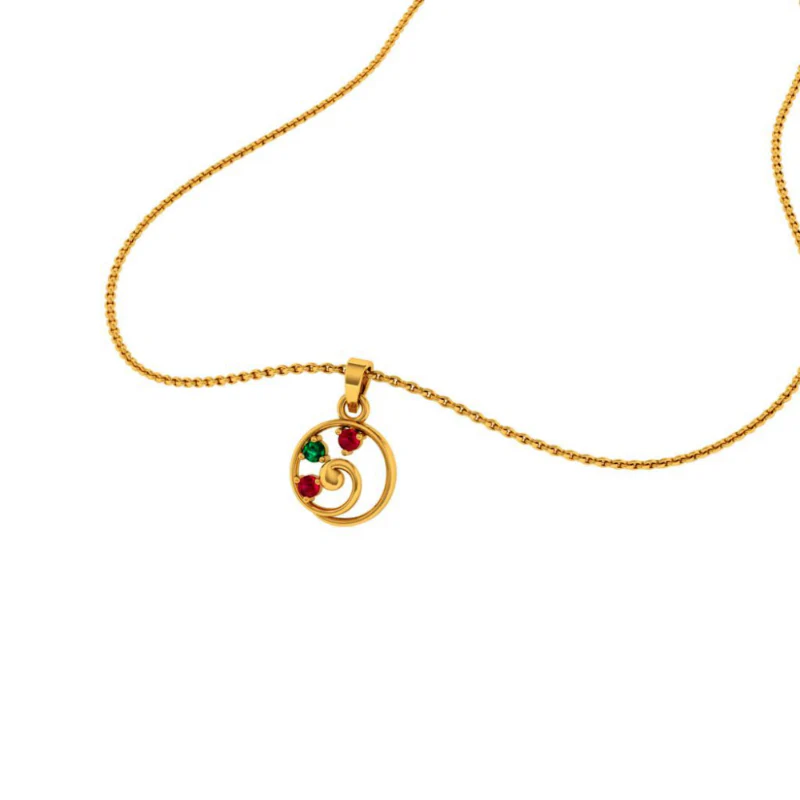 14KT (585) Yellow Gold Pendant For Women - Image 8