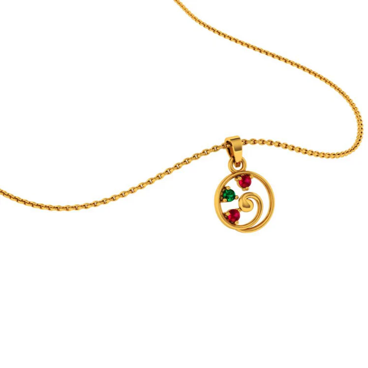 14KT (585) Yellow Gold Pendant For Women - Image 9