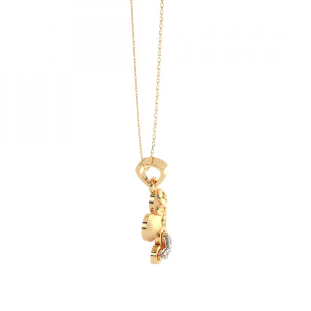 14KT (585) Yellow Gold Pendant For Women - Image 4