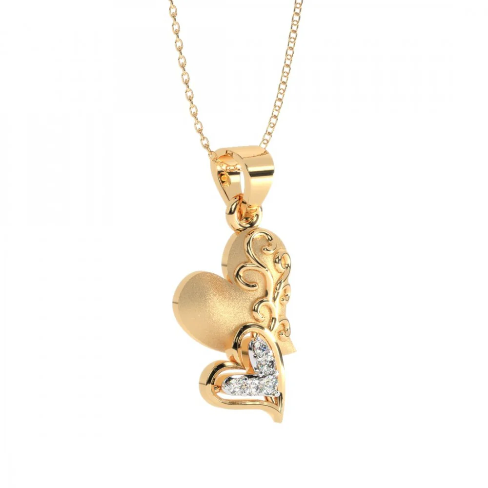 14KT (585) Yellow Gold Pendant For Women - Image 8