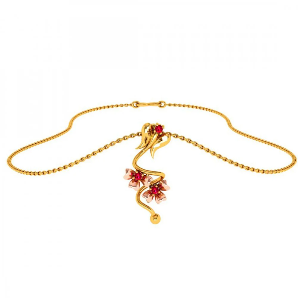 14KT (585) Yellow Gold Pendant For Women - Image 3