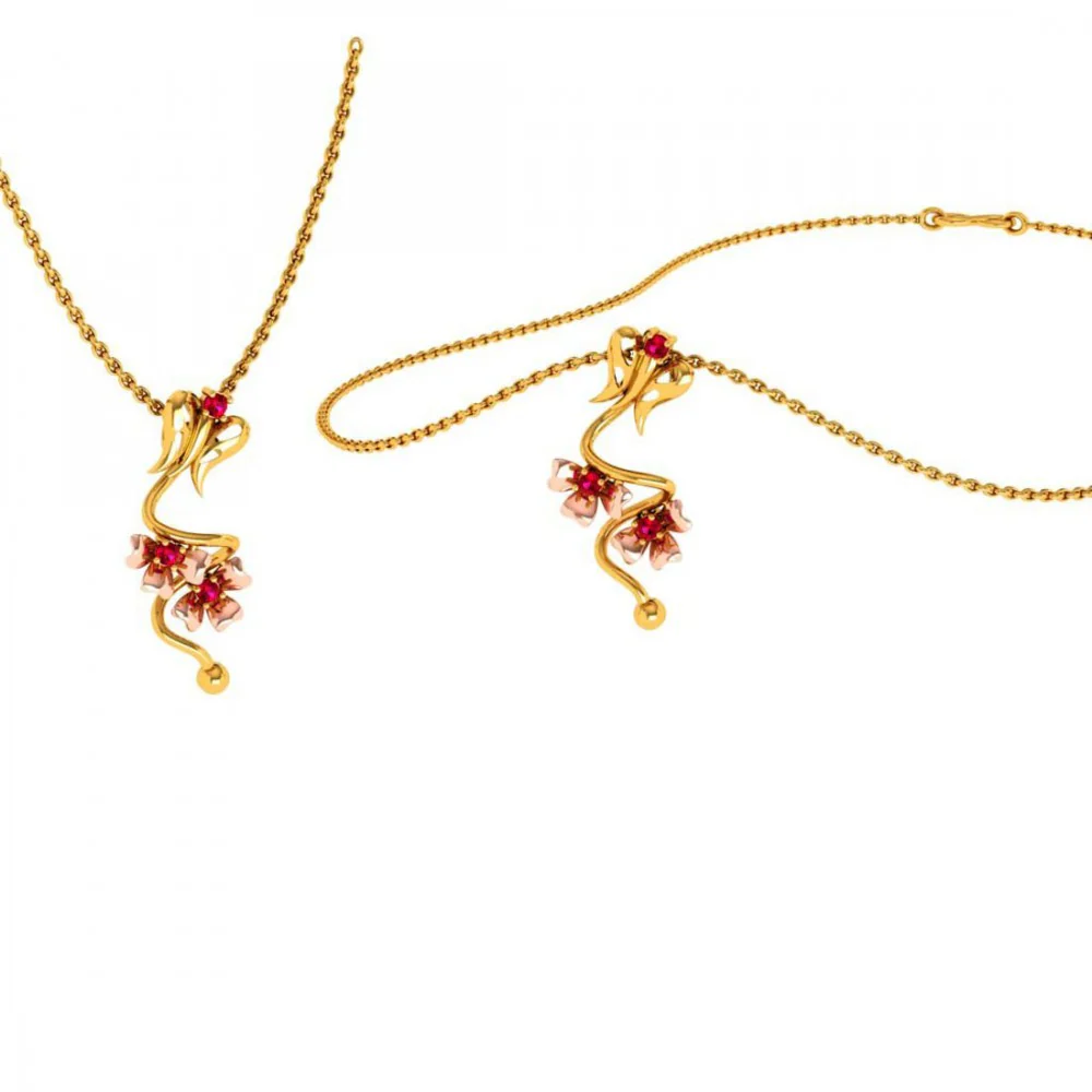 14KT (585) Yellow Gold Pendant For Women - Image 8