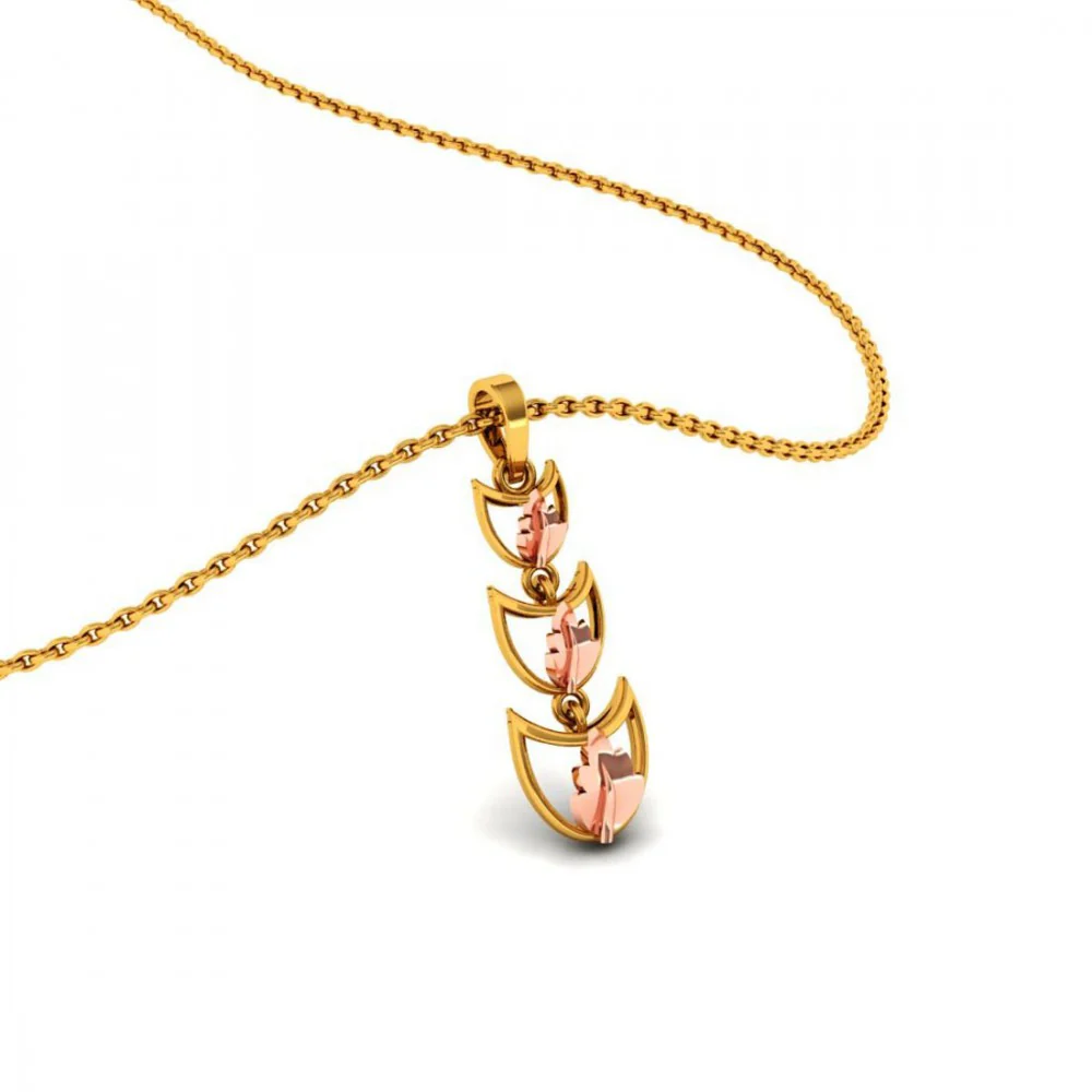14KT (585) Yellow Gold Pendant For Women - Image 4