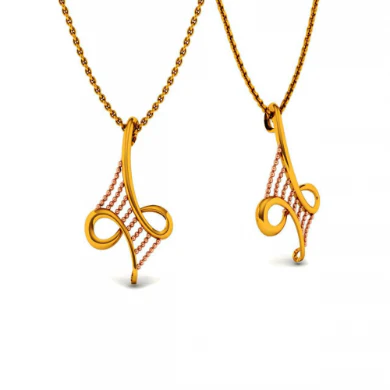 14KT (585) Yellow Gold Pendant For Women - Image 3
