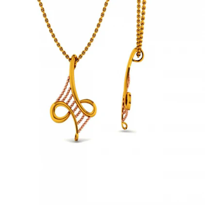 14KT (585) Yellow Gold Pendant For Women - Image 4