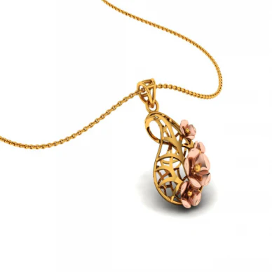 14KT (585) Yellow Gold Pendant For Women - Image 2