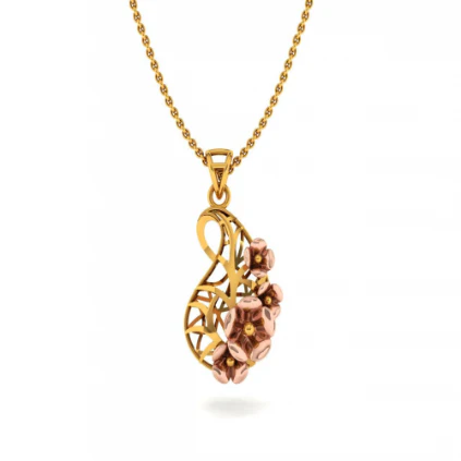 14KT (585) Yellow Gold Pendant For Women - Image 4