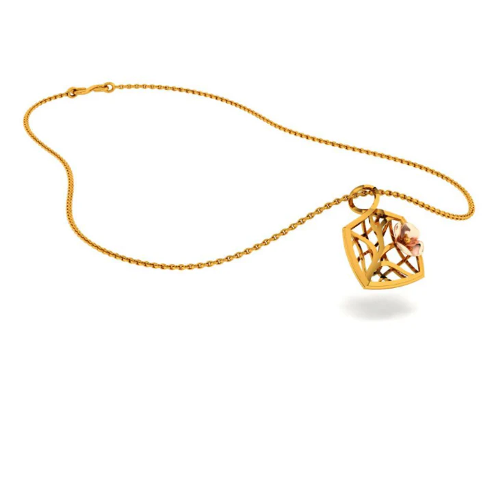 14KT (585) Yellow Gold Pendant For Women - Image 2