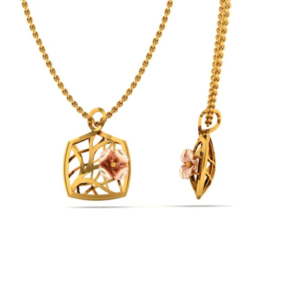 14KT (585) Yellow Gold Pendant For Women - Image 4