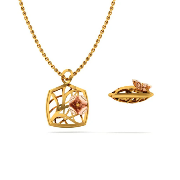 14KT (585) Yellow Gold Pendant For Women - Image 5