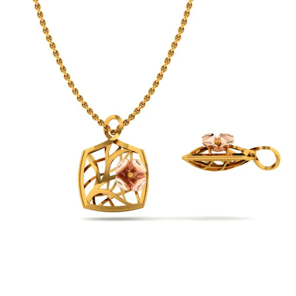 14KT (585) Yellow Gold Pendant For Women - Image 8