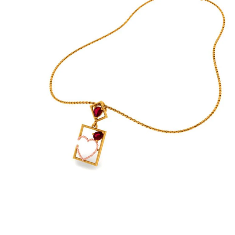 14KT (585) Yellow Gold Pendant For Women - Image 6