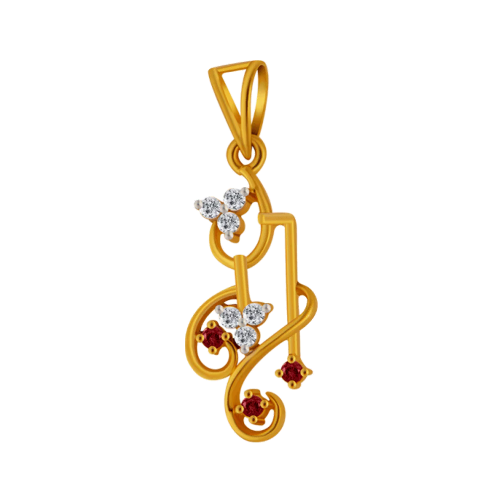 14KT (585) Yellow Gold Pendant For Women