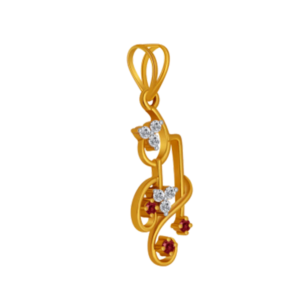 14KT (585) Yellow Gold Pendant For Women - Image 2