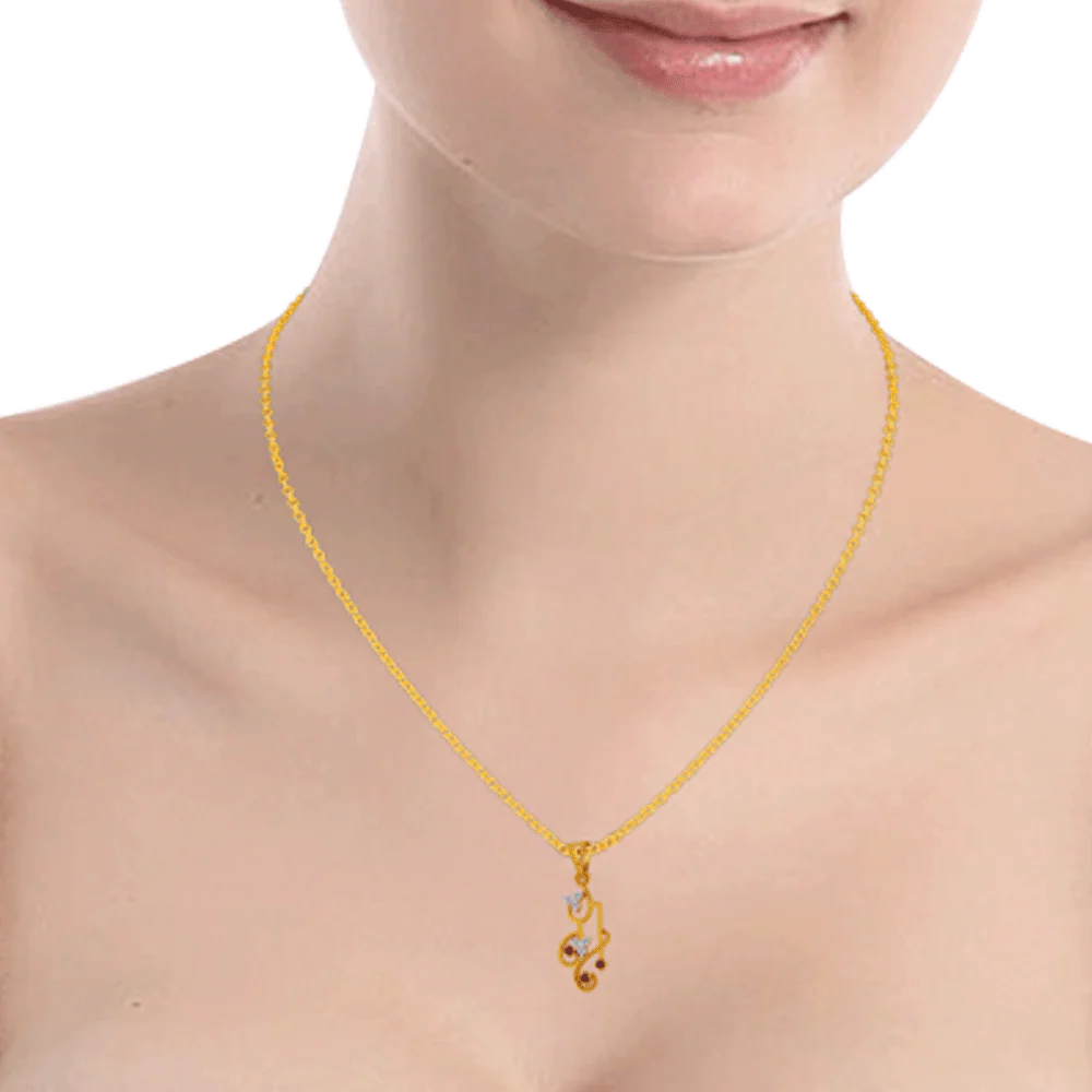 14KT (585) Yellow Gold Pendant For Women - Image 3