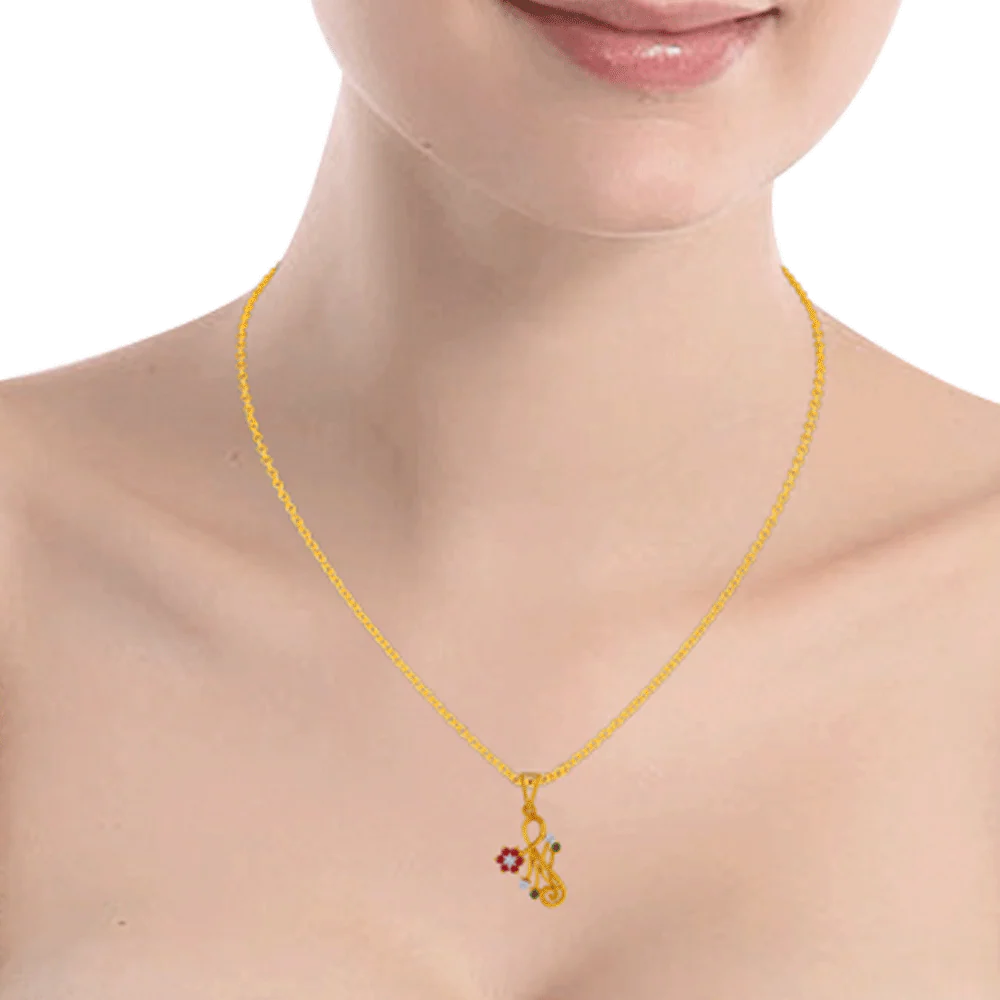 14KT (585) Yellow Gold Pendant For Women - Image 4
