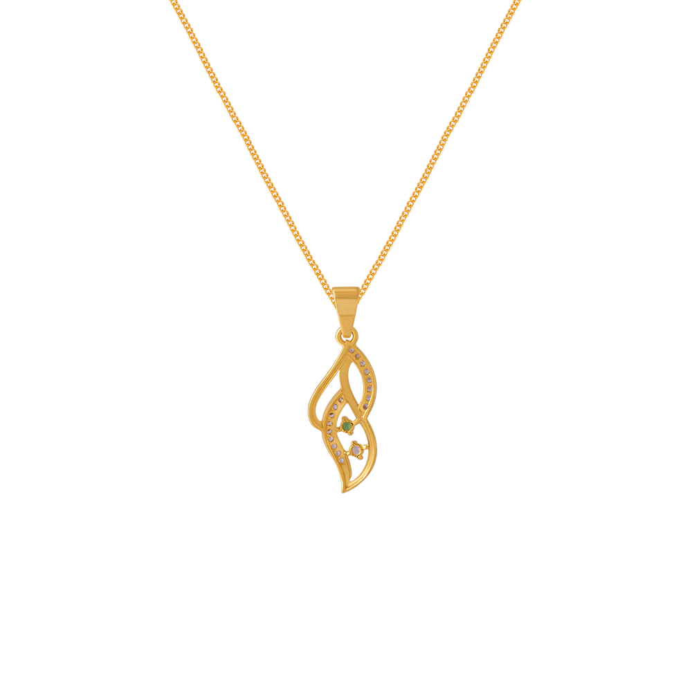 14KT (585) Yellow Gold Pendant For Women - Image 3