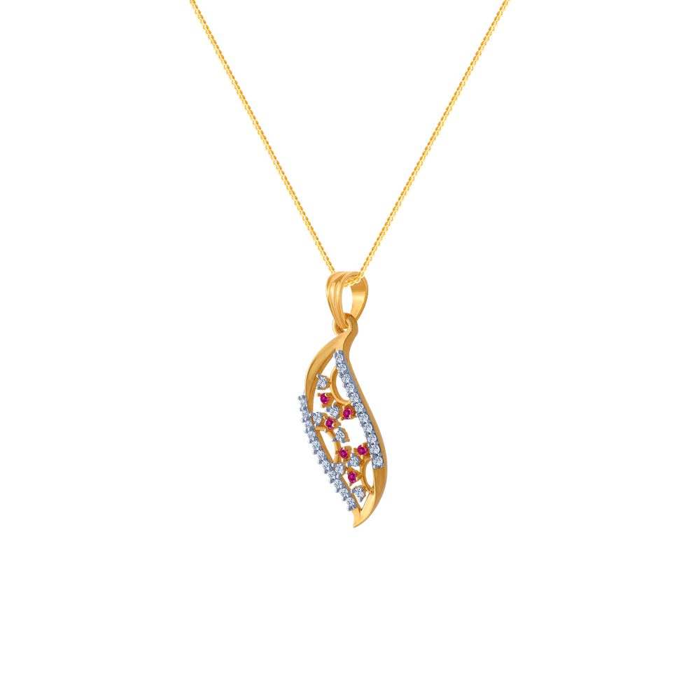 14KT (585) Yellow Gold Pendant For Women - Image 2