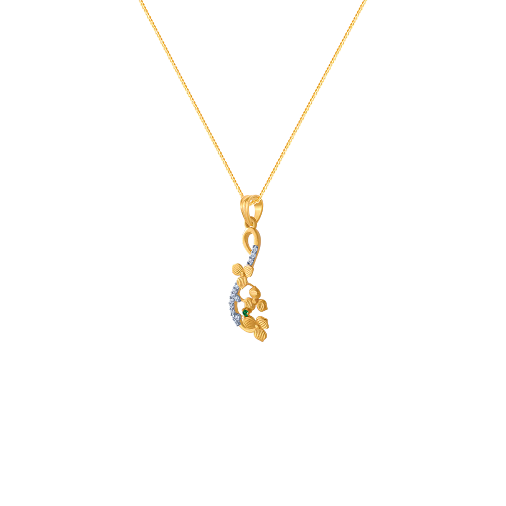 14KT (585) Yellow Gold Pendant For Women - Image 2