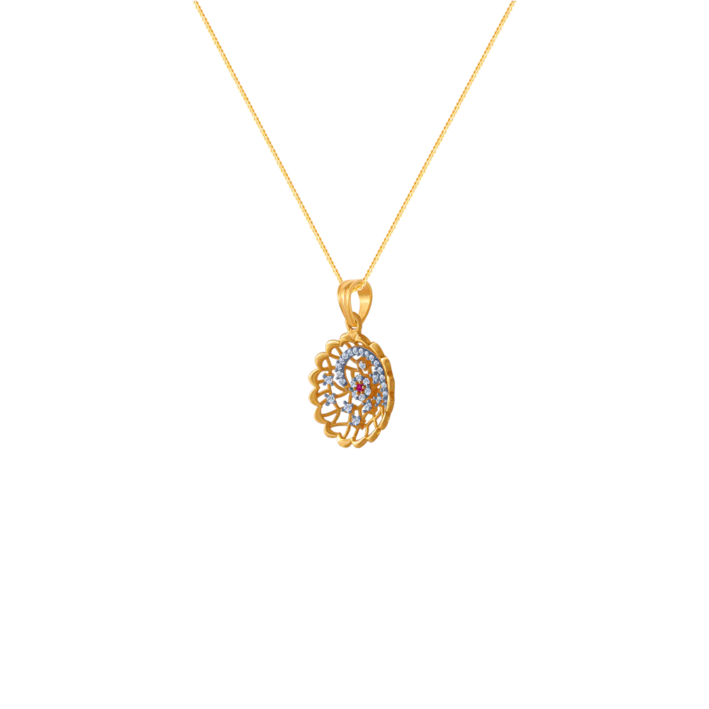 14KT (585) Yellow Gold Pendant For Women - Image 2