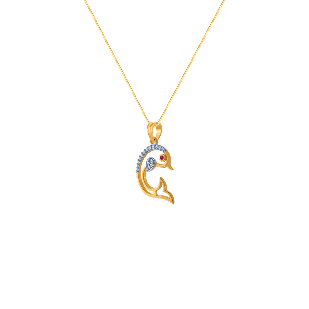 14KT (585) Yellow Gold Pendant For Women - Image 2