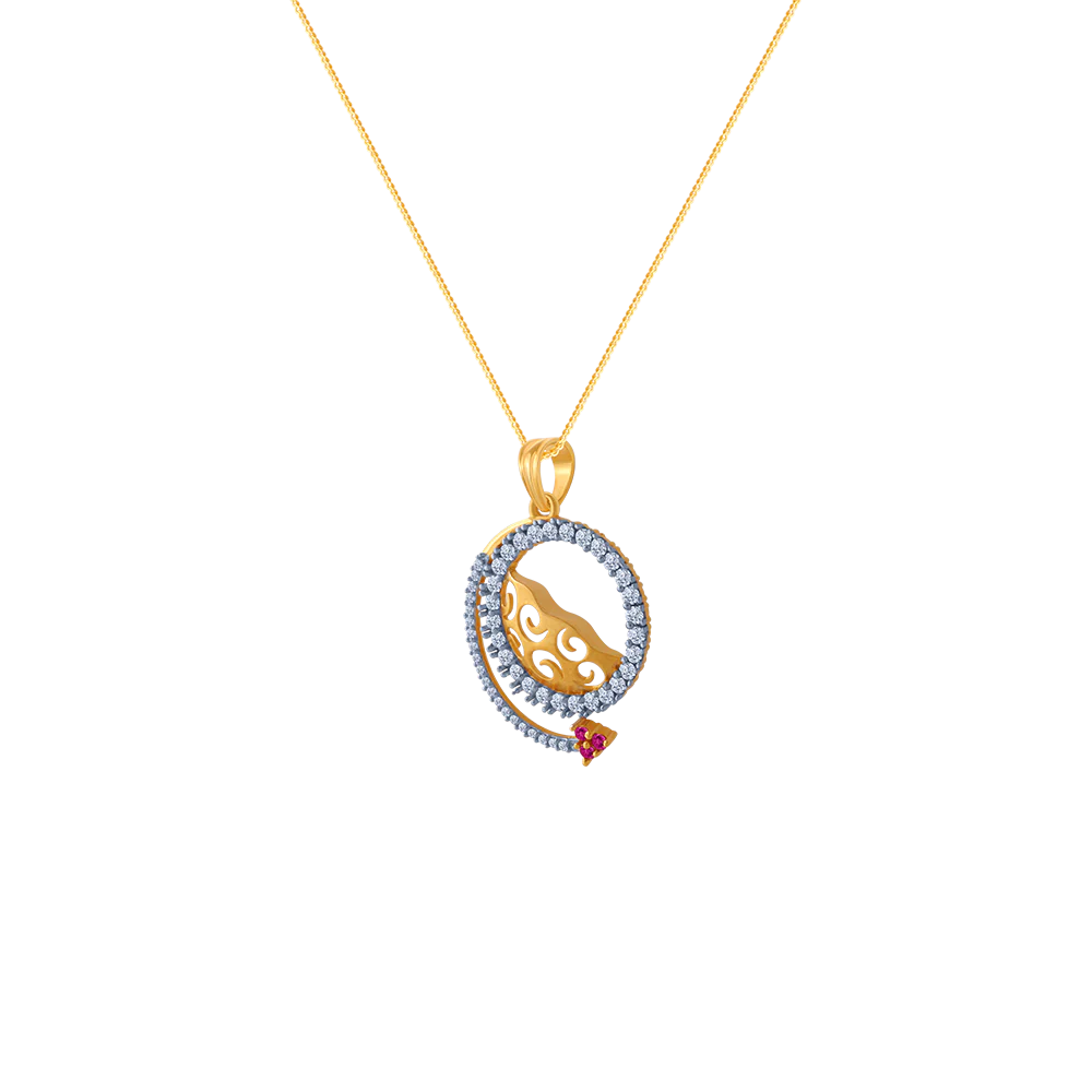 14KT (585) Yellow Gold Pendant For Women - Image 2