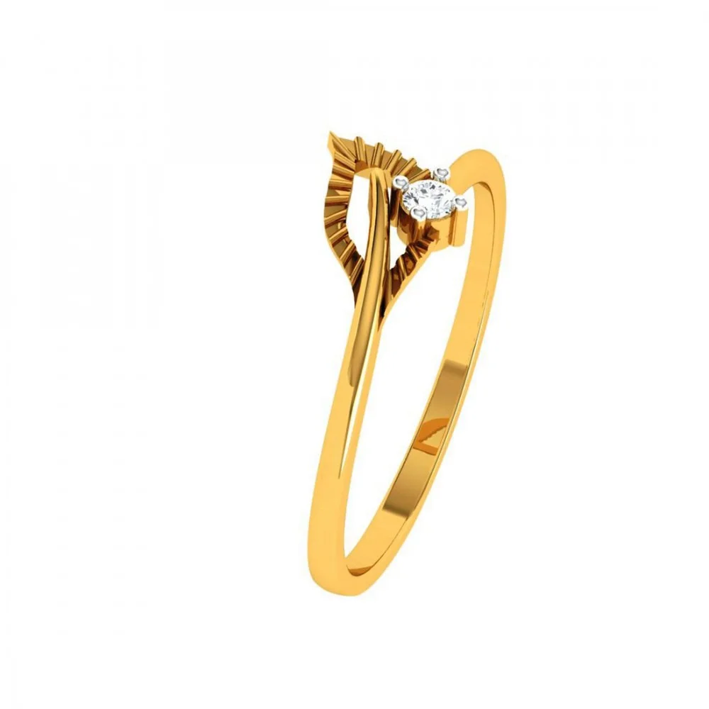 14KT (585) Yellow Gold Ring For Woman - Image 3
